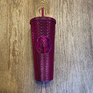 Starbucks Venti Fuschia Studded Tumbler